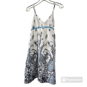 Aeropostale V-Neck Eyelet Dress with Stretchy Smocked Back